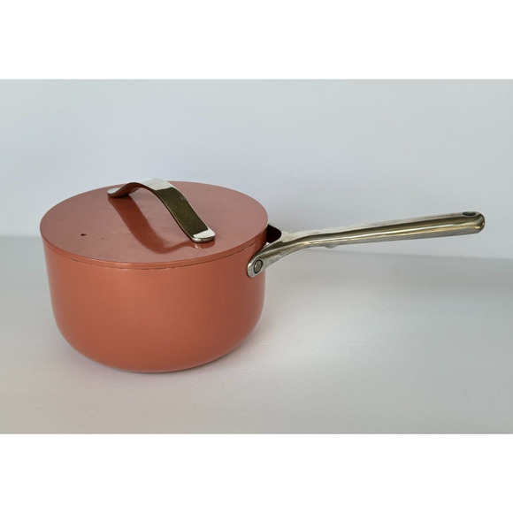 CARAWAY 3qt Sauce Pan Ceramic Nonstick Non-toxic Cookware Pericotta with Lid - Picture 1 of 11